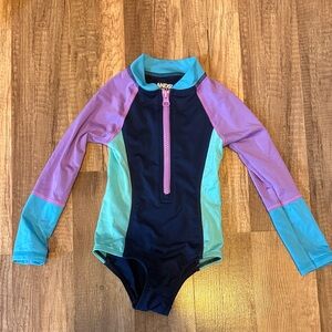 Lands' End Toddler Rash Guard - Navy, Purple, Aqua